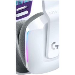 Logitech G733 Lightspeed Wireless Gaming Headset with Suspension Headband, Lightsync RGB-WHITE