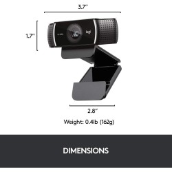 Logitech C922 Pro Stream Webcam 1080P for HD Video Streaming & Recording