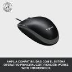 Logitech M100 Wired Optical USB Mouse Ambidextrous - Black