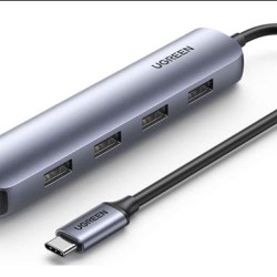 CM417\20197\UGREEN USB-C to 4*USB 3.0 Up to 5Gpbs +  HDMI Adapter With PD (Aluminium Case)