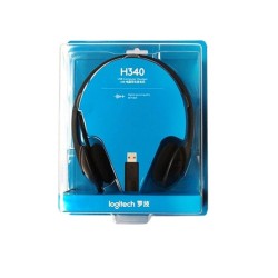 Logitech H340 USB Headset , Stereo, USB Headset for Windows & Mac -