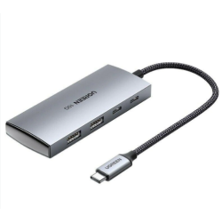  CM195\70410\ UGREEN USB-C to 3 Ports USB3.0-A Hub +  HDMI + TF/SD With PD (Space Gray)
