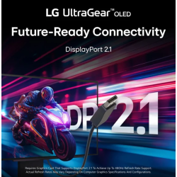 LG 27GX790A UltraGear™ 27” OLED 2K HDR10 480Hz 0.03ms G-SYNC Compatible 2.1 Both HDMI & Display Port Adjustable Stand - Black