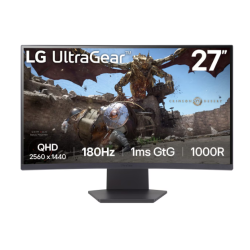 LG 27" 27GS60QC-B UltraGear™ 1000R curved gaming monitor | QHD, 1ms (GtG), 180Hz 2K 