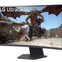 LG 27" 27GS60QC-B UltraGear™ 1000R curved gaming monitor | QHD, 1ms (GtG), 180Hz 2K 