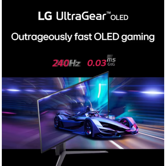 LG 27GS95QE-B UltraGear™ 27” OLED 2K HDR10 240Hz 0.03ms True Black 400 G-SYNC Compatible HDMI 2.1 Adjustable Stand LG 27GS95QE-B UltraGear™ 27” OLED 2K HDR10 240Hz 0.03ms True Black 400 G-SYNC Compatible HDMI 2.1 Adjustable Stand