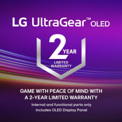 LG 27GS95QE-B UltraGear™ 27” OLED 2K HDR10 240Hz 0.03ms True Black 400 G-SYNC Compatible HDMI 2.1 Adjustable Stand