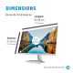 HP Monitor M24FW 24-inch, Ultraslim IPS FHD Display, 75 Hz, 300 nits, FreeSync™- Silver & White