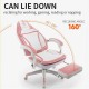 Dowinx Gaming Chair Ergonomic with Footrest and Double Layer Thick Cushion PU Leather Pink