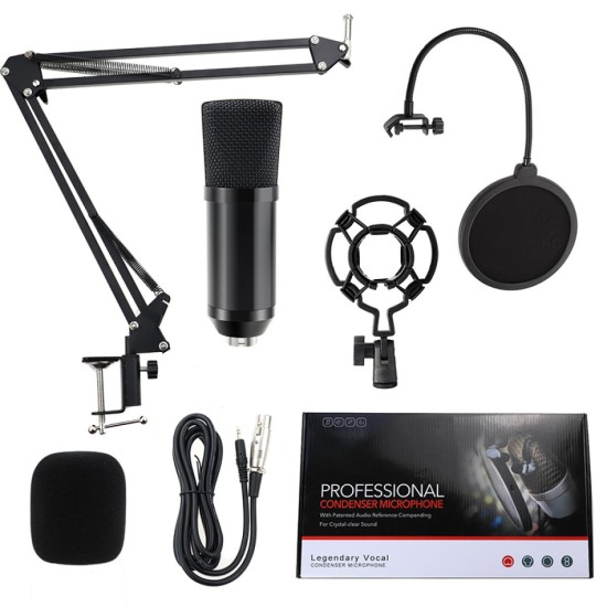 Factory Price BM800 Kit Mike Condenser Microphone Kit Studio with Arm Stand and Filter BM 800 Kit