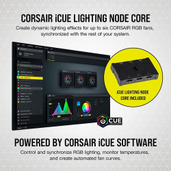 Corsair iCUE SP120 RGB ELITE 3IN1(White) PWM PC Low-Noise High & Performance Fans & w/ ICue Node Core Controller