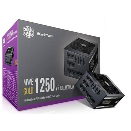 Cooler Master MWE Gold 1250 V2 ,1250W Fully Modular 80+ Gold Certified,RTX Ready,140mm Silent Fan Power Supply