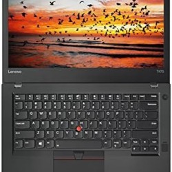 Lenovo ThinkPad T470 Laptop with Intel Core i5-6300U Processor, 8GB DDR4 RAM, 256GB SSD, Black - 14" - Black