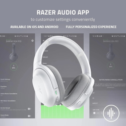 Razer Barracuda Wireless & Bluetooth Multi-Platform Gaming & Mobile USB Type-C Noise Isolation Beamforming MIC - White