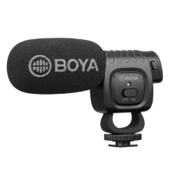 Boya – Compact Shotgun Microphone { ntergrated shock mount // 1/4″-20 socket for use with Boom Pole } BY-BM3011