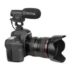 Boya – Compact Shotgun Microphone { ntergrated shock mount // 1/4″-20 socket for use with Boom Pole } BY-BM3011
