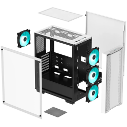 DEEPCOOL CC560 Mid-Tower Gaming Case Pre-Installed 3 x 120mm LED Fans - White