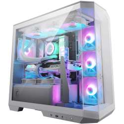 MSI MAG PANO M100R PZ Micro ATX Case Support Back-Connect Motherboard 270-degree Panoramic Display 4x ARGB Fans - White