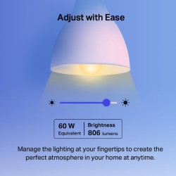 Smart Wi-Fi Light Bulb, Multicolor Tapo L530E