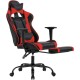 Gaming Chair Massage Swivel Gaming Chair with Footrest Faux Leather